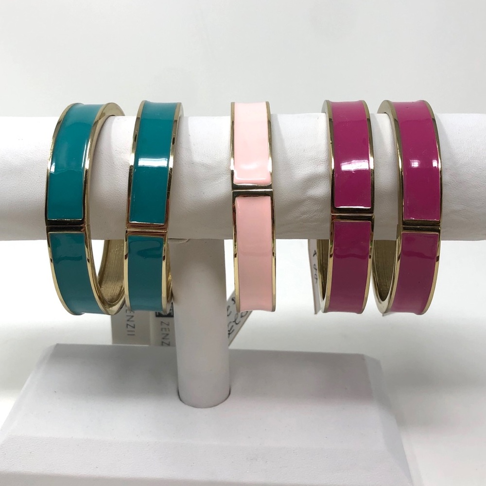 Hinged Enamel Bangle